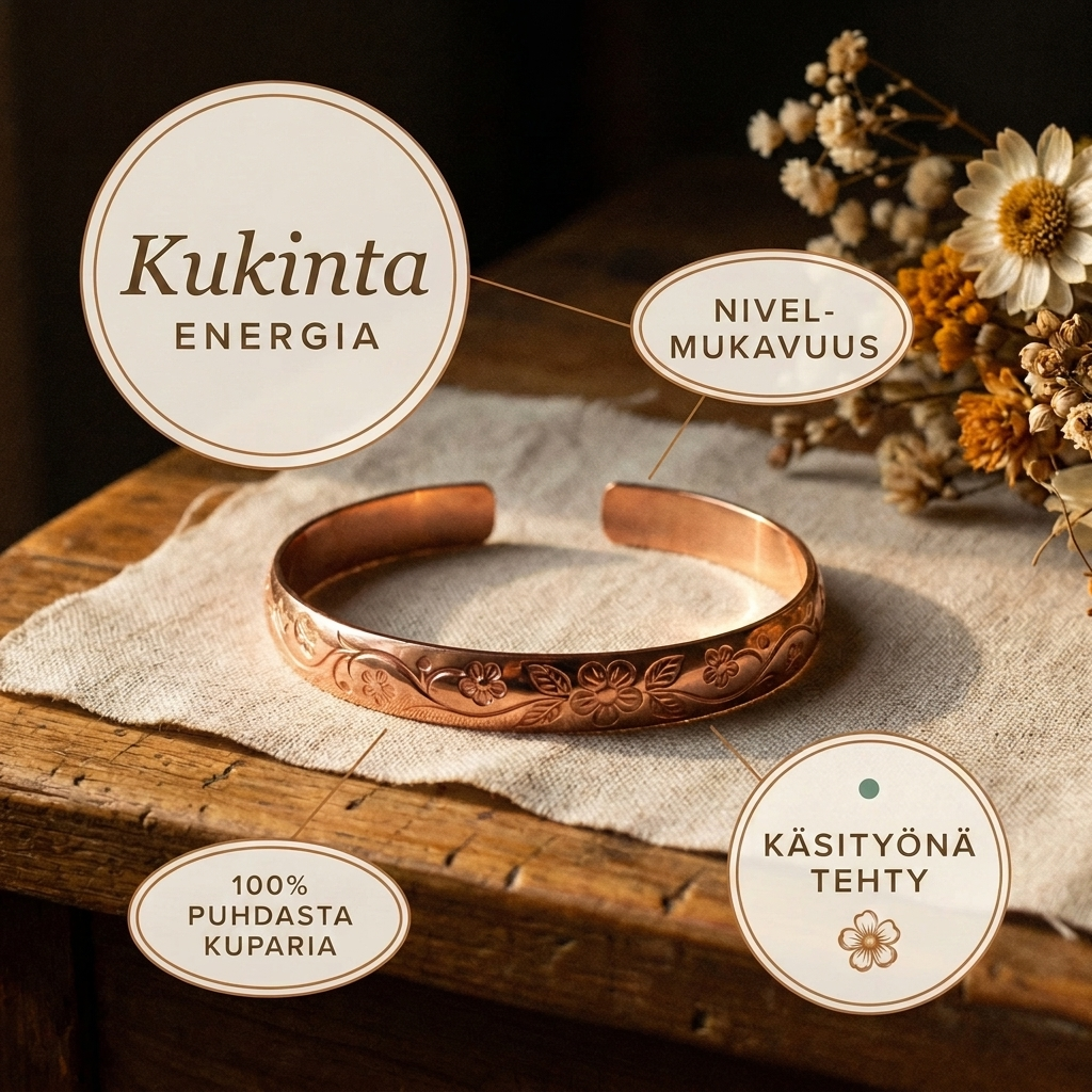 Kukinta rannekoru kuparia