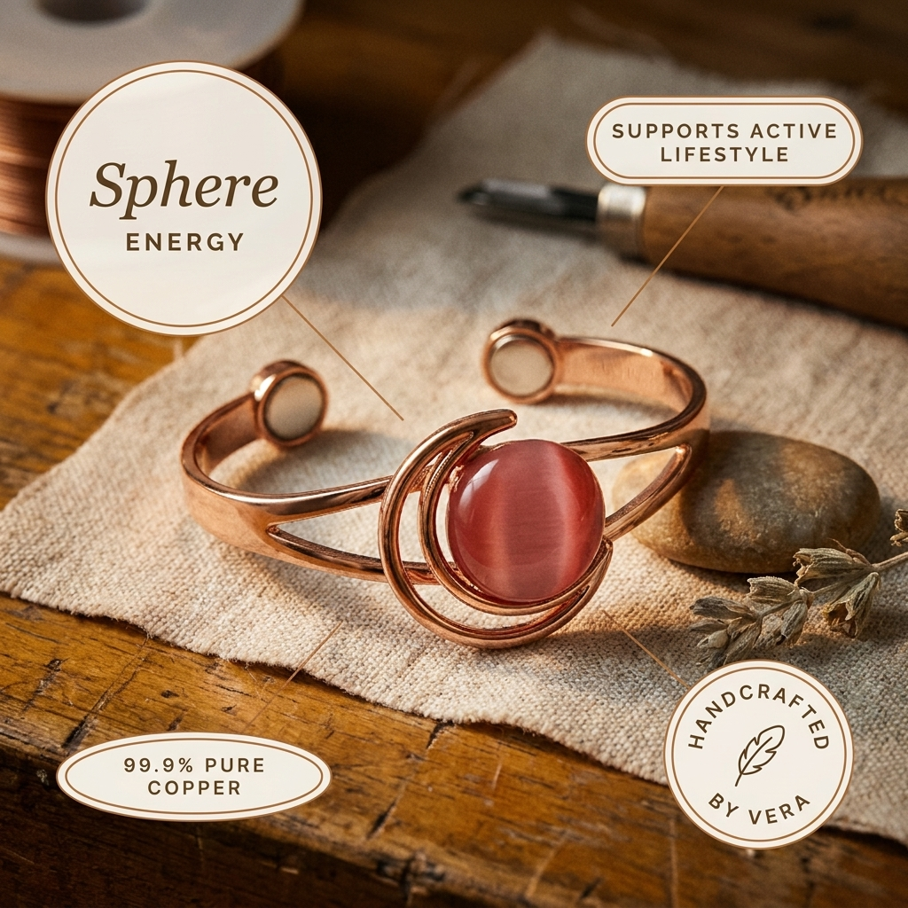 Sphere Pinkki Kupari Rannekoru
