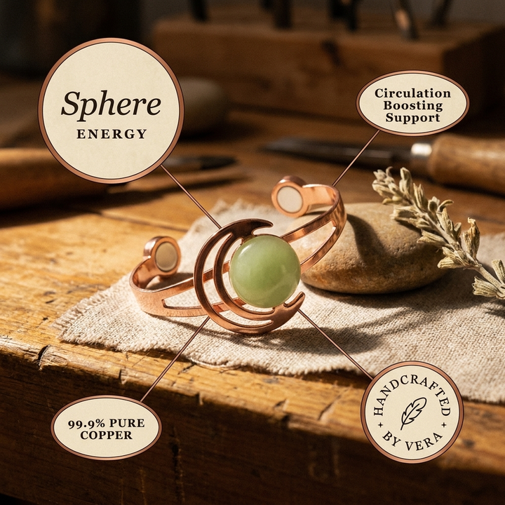 Sphere Vihreä Kupari Rannekoru